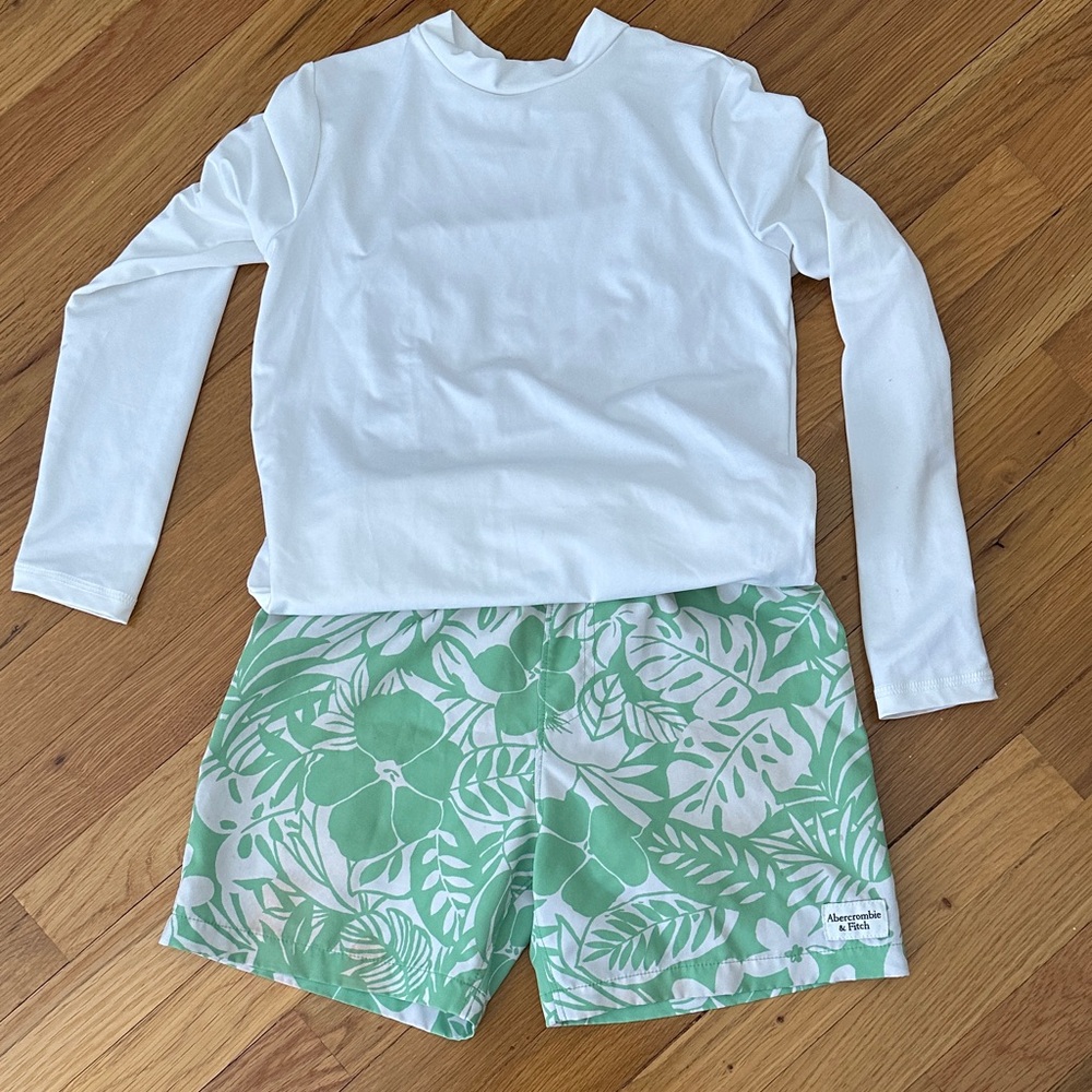 Abercrombie Kids White Elastic Waistband Shorts